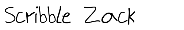 Scribble Zack font preview
